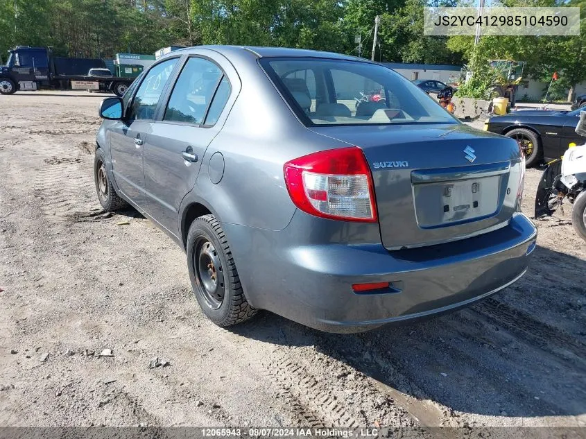 2008 Suzuki Sx4 VIN: JS2YC412985104590 Lot: 12065943