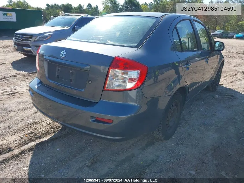 2008 Suzuki Sx4 VIN: JS2YC412985104590 Lot: 12065943