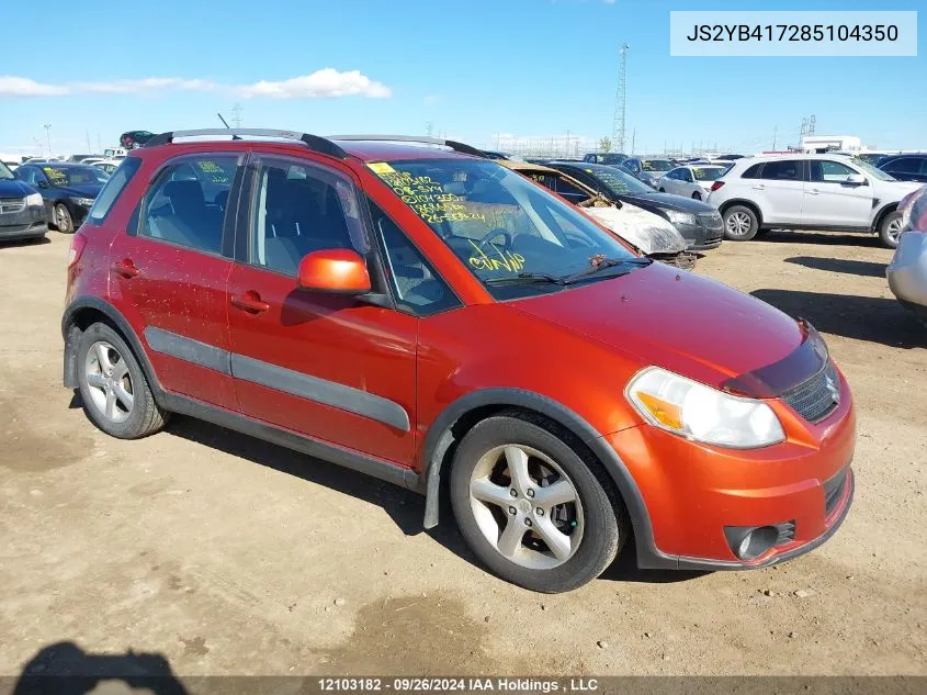 2008 Suzuki Sx4 Fstbk VIN: JS2YB417285104350 Lot: 12103182