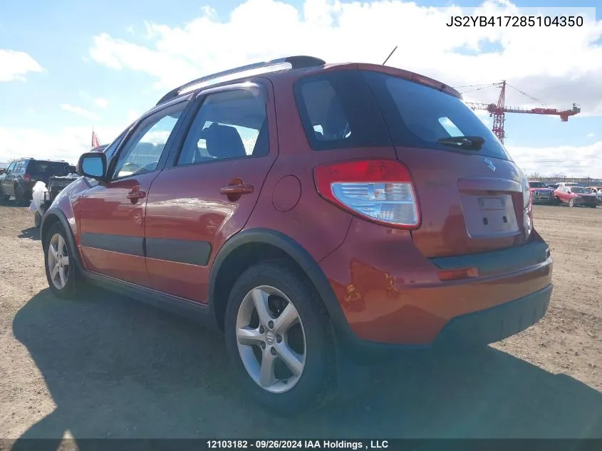 2008 Suzuki Sx4 Fstbk VIN: JS2YB417285104350 Lot: 12103182