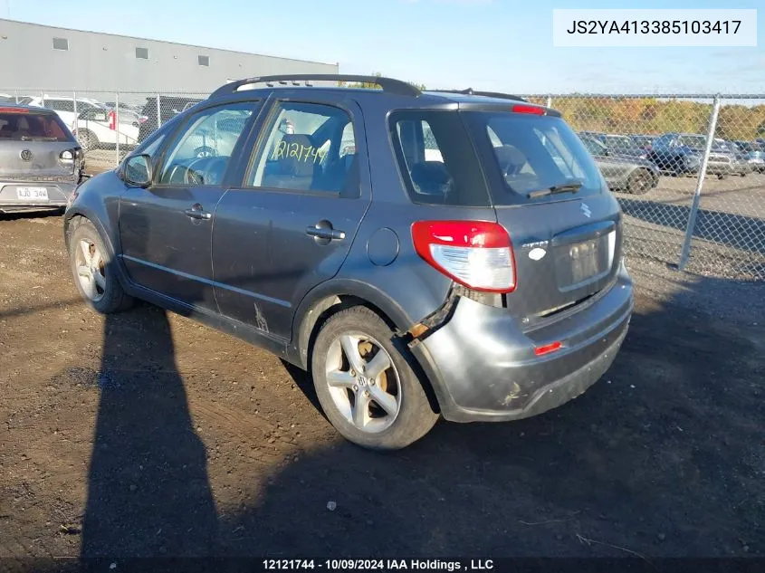 2008 Suzuki Sx4 VIN: JS2YA413385103417 Lot: 12121744