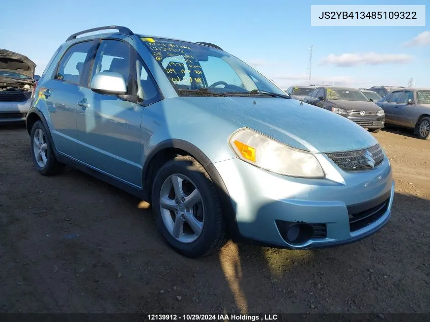 2008 Suzuki Sx4 Convenience VIN: JS2YB413485109322 Lot: 12139912