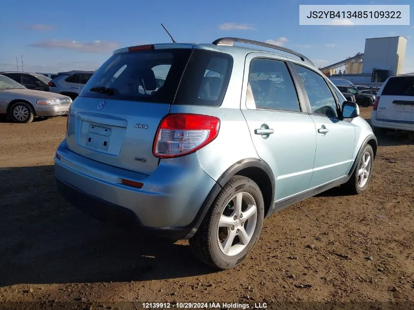 2008 Suzuki Sx4 Convenience VIN: JS2YB413485109322 Lot: 12139912