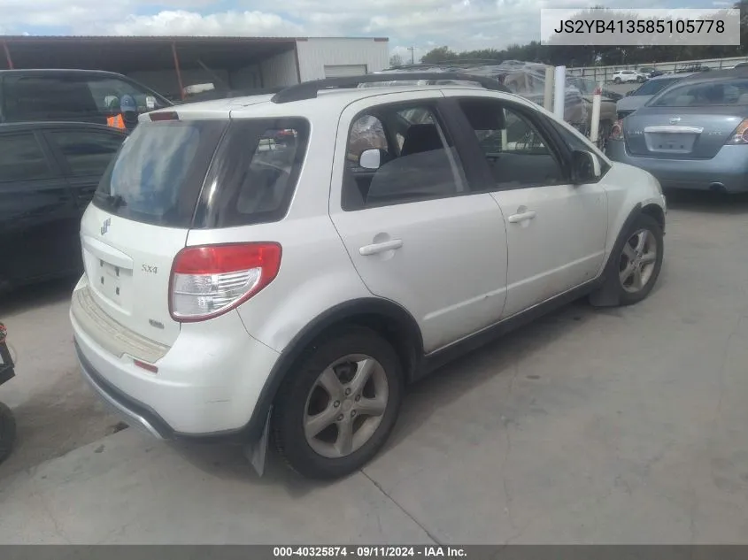 JS2YB413585105778 2008 Suzuki Sx4 Convenience/Touring