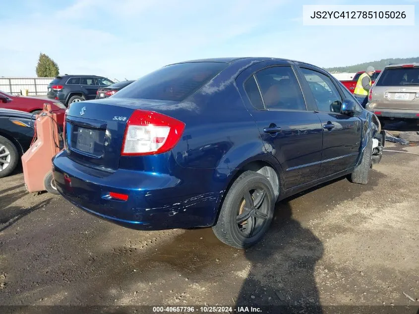 2008 Suzuki Sx4 VIN: JS2YC412785105026 Lot: 40657796