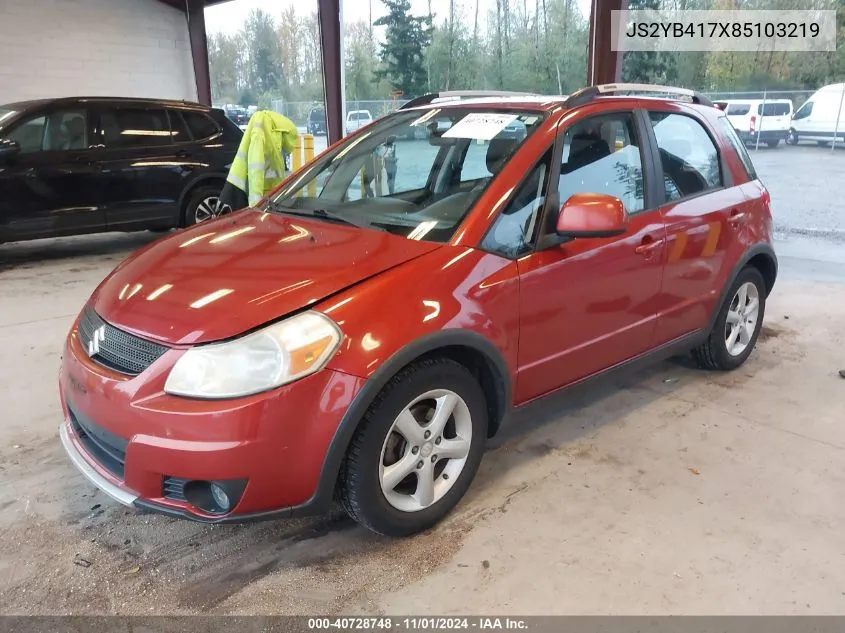 2008 Suzuki Sx4 Touring VIN: JS2YB417X85103219 Lot: 40728748