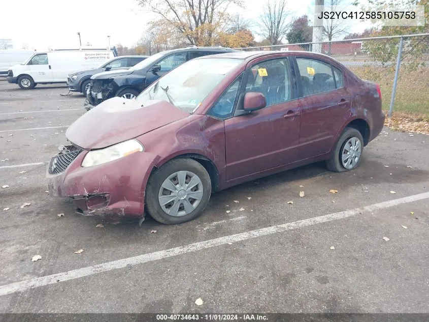 2008 Suzuki Sx4 VIN: JS2YC412585105753 Lot: 40734643