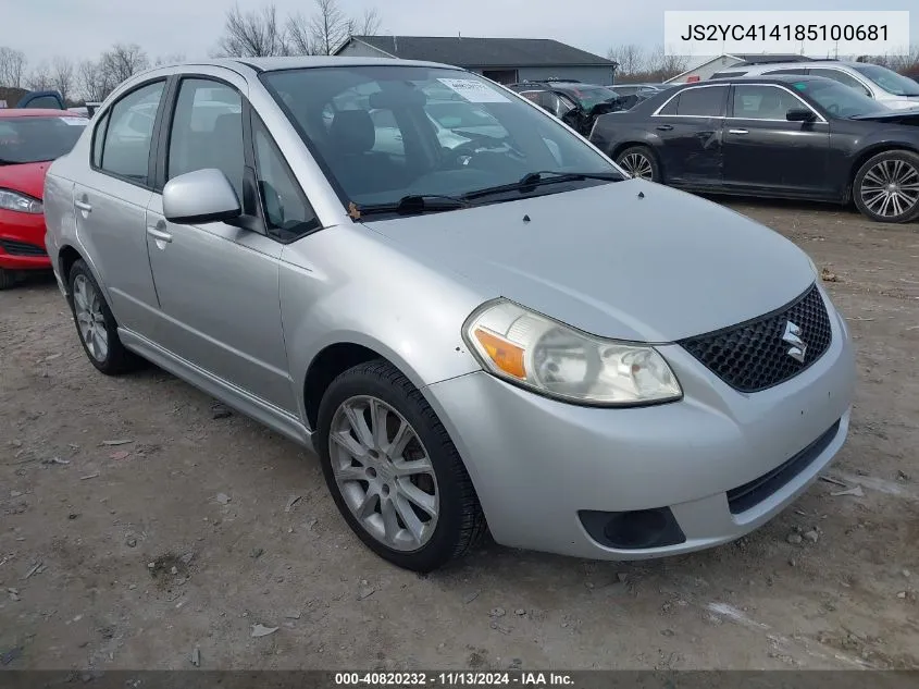 2008 Suzuki Sx4 Sport VIN: JS2YC414185100681 Lot: 40820232