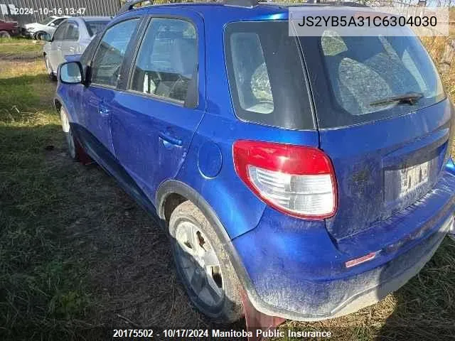 JS2YB5A31C6304030 2012 Suzuki Sx4 Jx