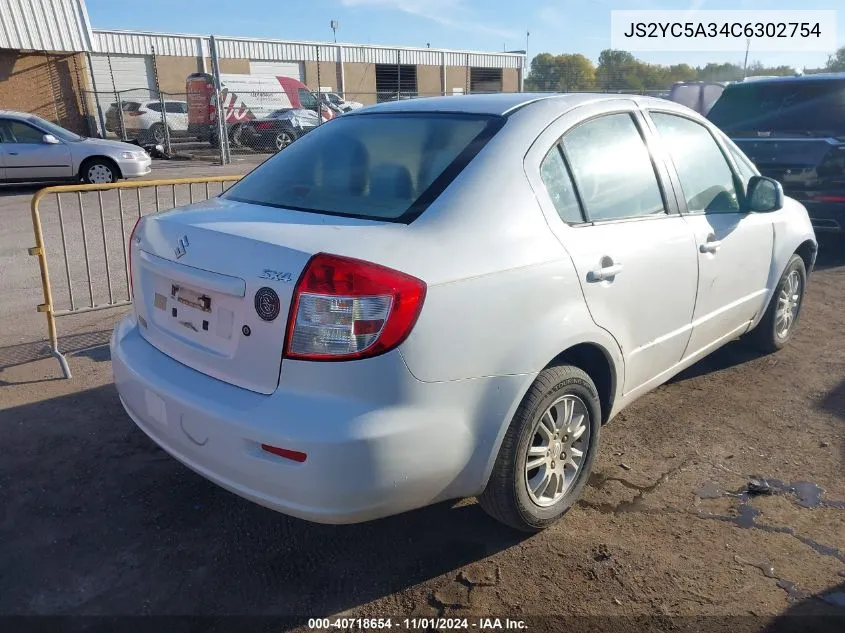 2012 Suzuki Sx4 Le/Le Popular VIN: JS2YC5A34C6302754 Lot: 40718654