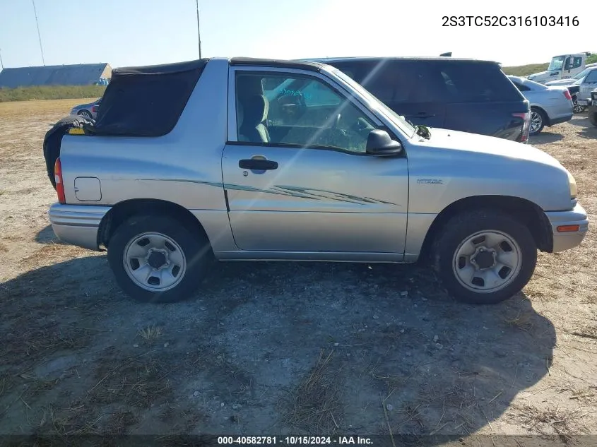 2001 Suzuki Vitara Jls VIN: 2S3TC52C316103416 Lot: 40582781