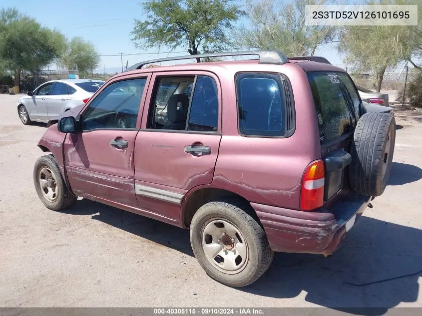 2002 Suzuki Vitara Jlx VIN: 2S3TD52V126101695 Lot: 40305115