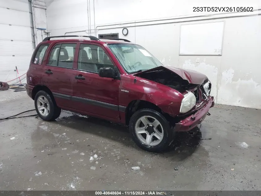 2S3TD52VX26105602 2002 Suzuki Vitara Jlx