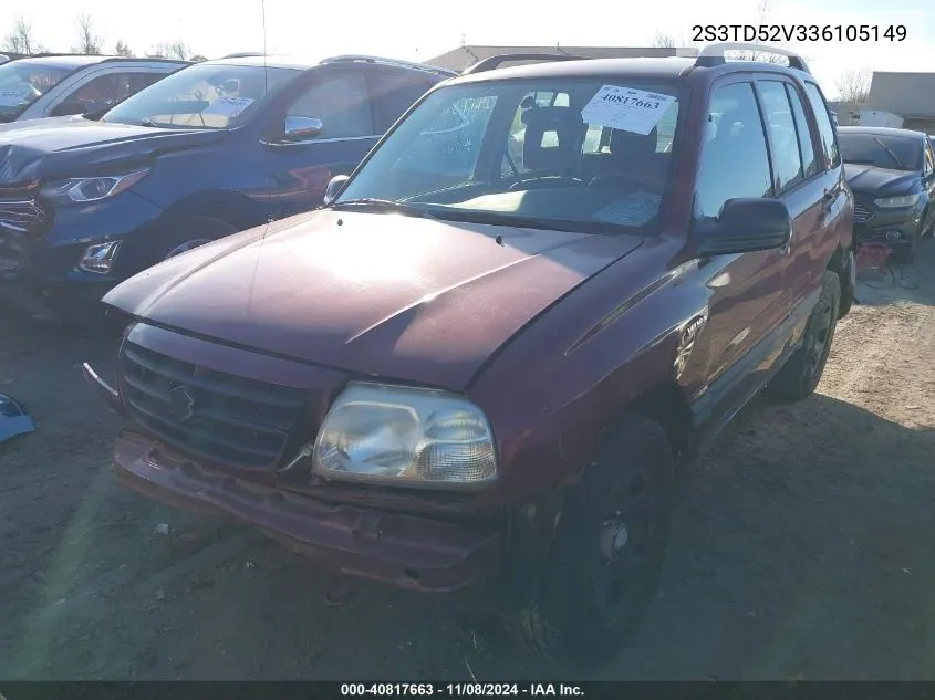 2003 Suzuki Vitara VIN: 2S3TD52V336105149 Lot: 40817663