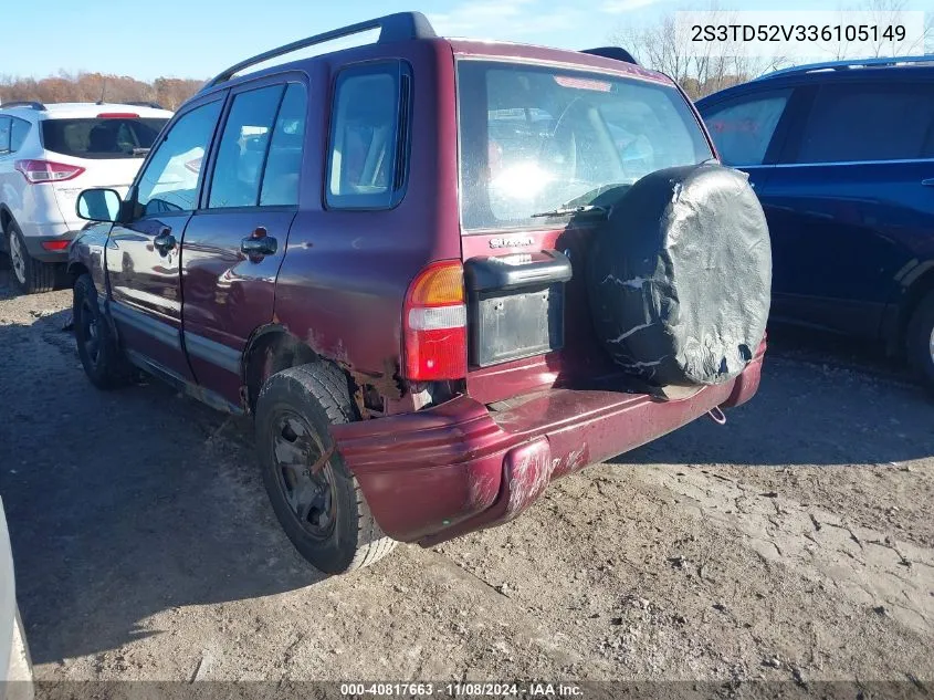 2003 Suzuki Vitara VIN: 2S3TD52V336105149 Lot: 40817663