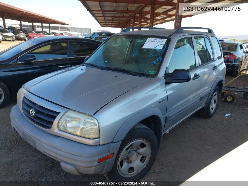 2004 Suzuki Vitara V6 Lx VIN: 2S3TD62V446100775 Lot: 40407757