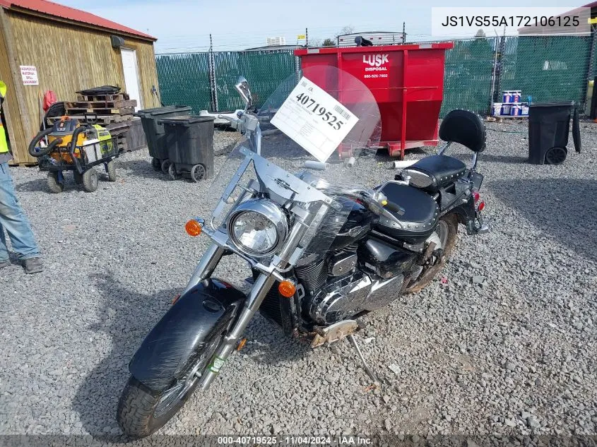 2007 Suzuki Vl800 VIN: JS1VS55A172106125 Lot: 40719525