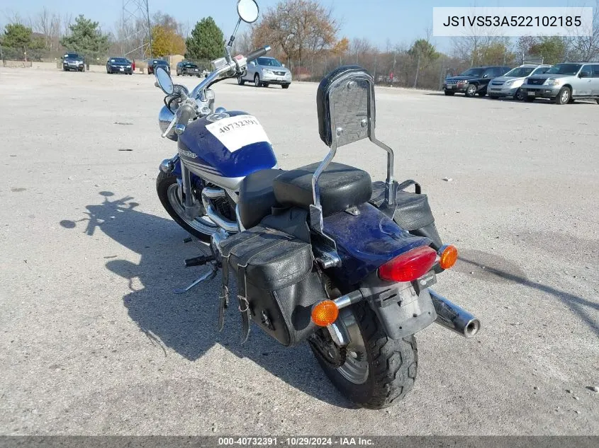 2002 Suzuki Vz800 VIN: JS1VS53A522102185 Lot: 40732391