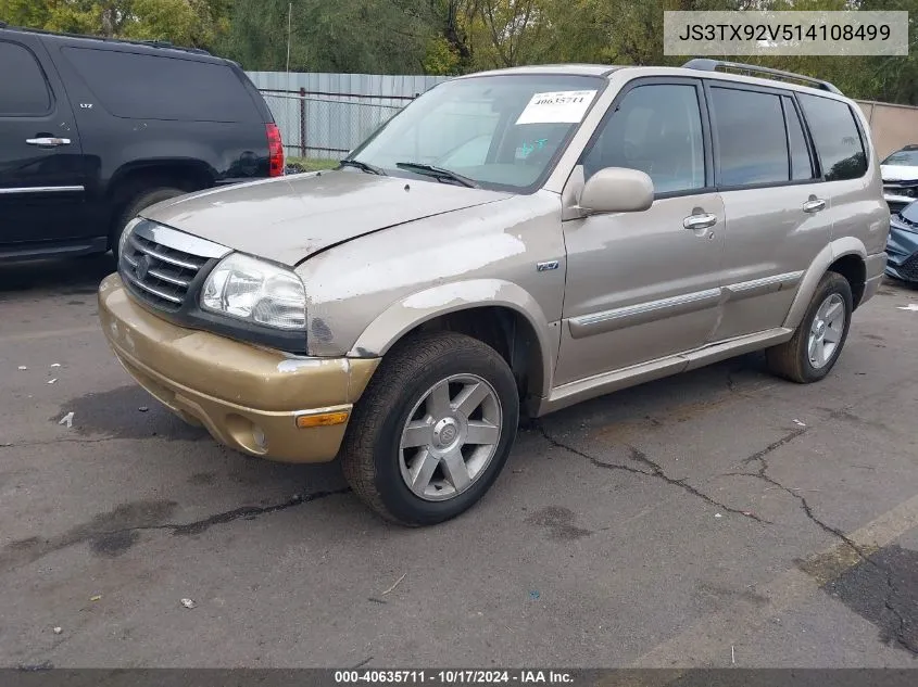 2001 Suzuki Grand Vitara Xl-7 Plus/Standard/Touring VIN: JS3TX92V514108499 Lot: 40635711