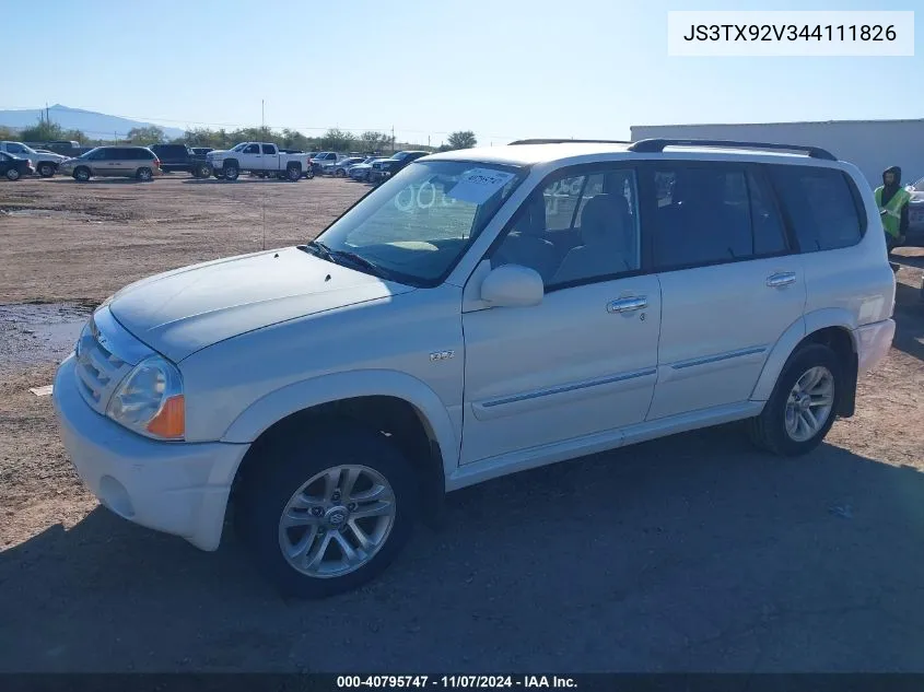 2004 Suzuki Xl-7 Ex/Lx VIN: JS3TX92V344111826 Lot: 40795747