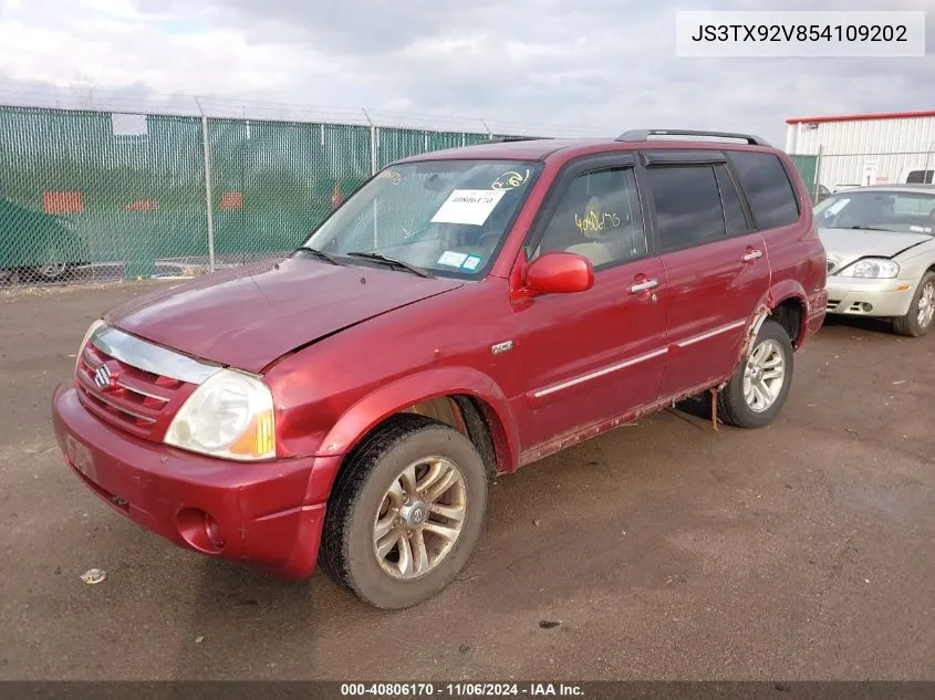 2005 Suzuki Xl-7 Ex/Lx VIN: JS3TX92V854109202 Lot: 40806170