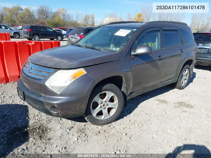 2008 Suzuki Xl7 VIN: 2S3DA117286101478 Lot: 40676415