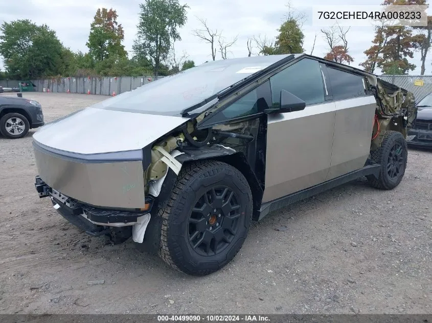 2024 Tesla Cybertruck All-Wheel Drive VIN: 7G2CEHED4RA008233 Lot: 40499090