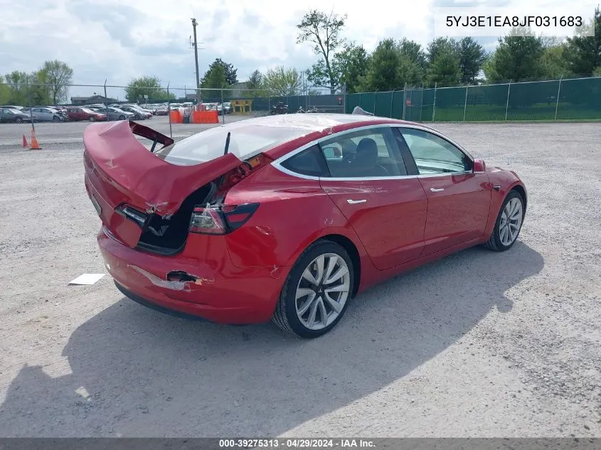 5YJ3E1EA8JF031683 2018 Tesla Model 3 Long Range/Mid Range