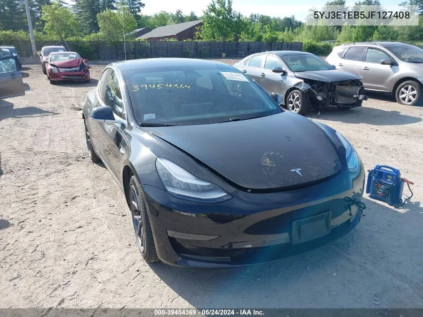 5YJ3E1EB5JF127408 2018 Tesla Model 3 Long Range/Performance