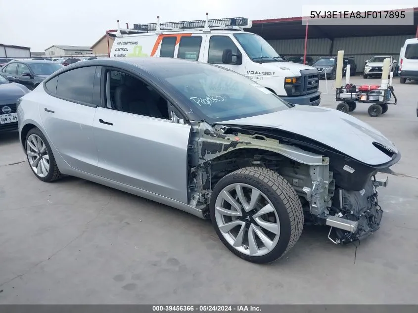 5YJ3E1EA8JF017895 2018 Tesla Model 3 Long Range/Mid Range