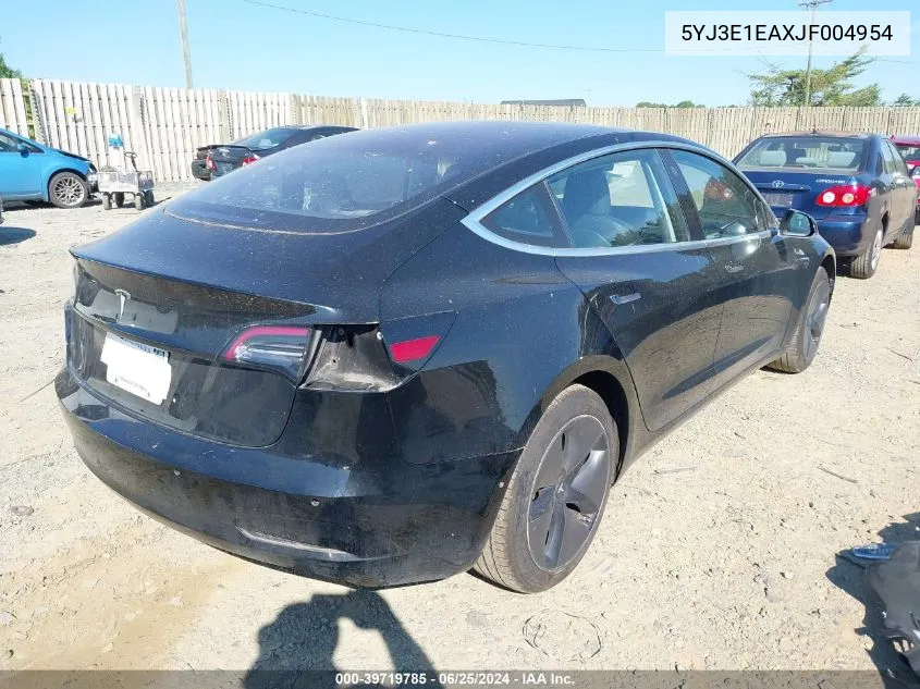 2018 Tesla Model 3 Long Range/Mid Range VIN: 5YJ3E1EAXJF004954 Lot: 39719785