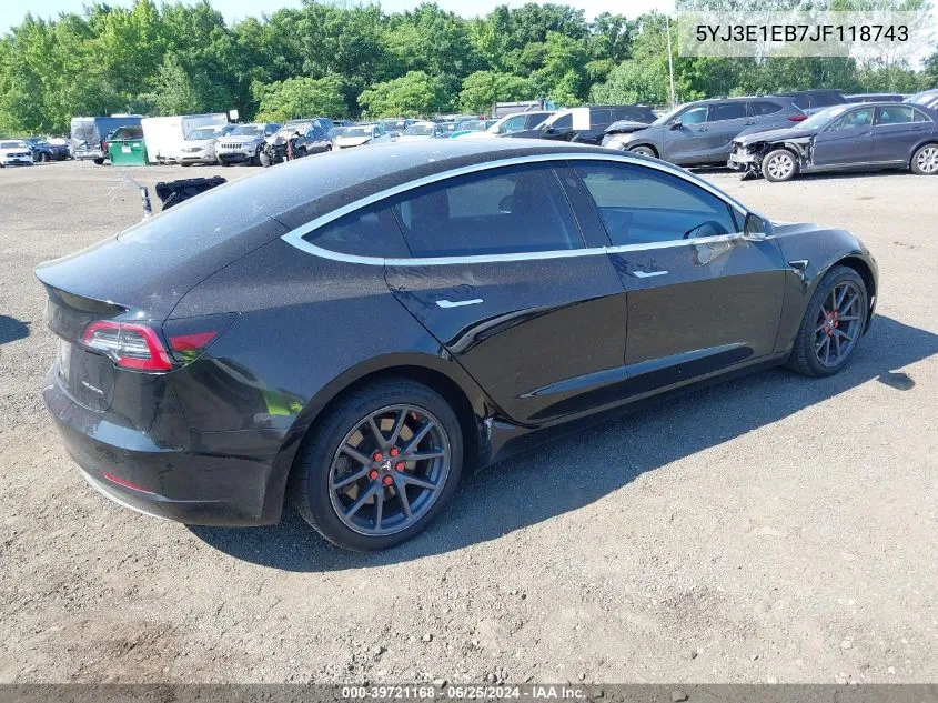 5YJ3E1EB7JF118743 2018 Tesla Model 3 Long Range/Performance