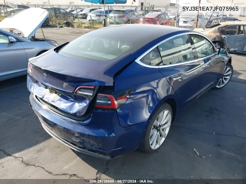 5YJ3E1EA7JF075965 2018 Tesla Model 3 Long Range/Mid Range