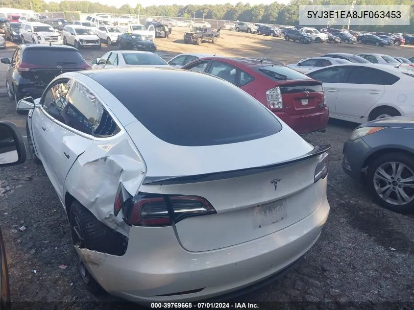 2018 Tesla Model 3 Long Range/Mid Range VIN: 5YJ3E1EA8JF063453 Lot: 39769668