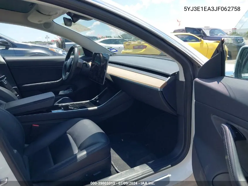 5YJ3E1EA3JF062758 2018 Tesla Model 3