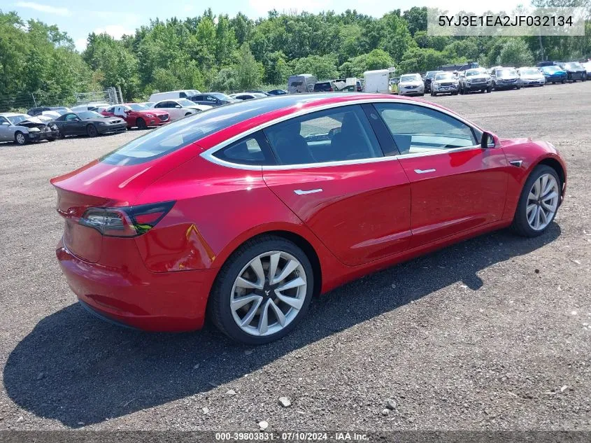 2018 Tesla Model 3 Long Range/Mid Range VIN: 5YJ3E1EA2JF032134 Lot: 39803831