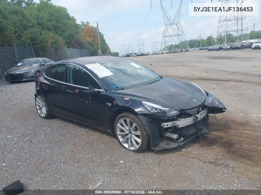 2018 Tesla Model 3 Long Range/Mid Range VIN: 5YJ3E1EA1JF136453 Lot: 39809969