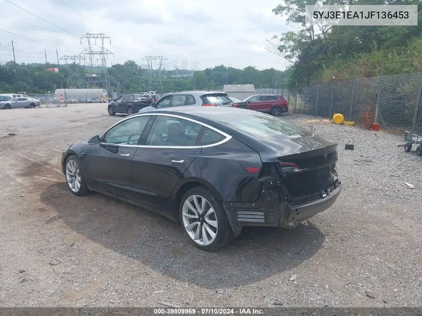 5YJ3E1EA1JF136453 2018 Tesla Model 3 Long Range/Mid Range