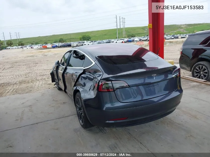 5YJ3E1EA0JF153583 2018 Tesla Model 3 Long Range/Mid Range