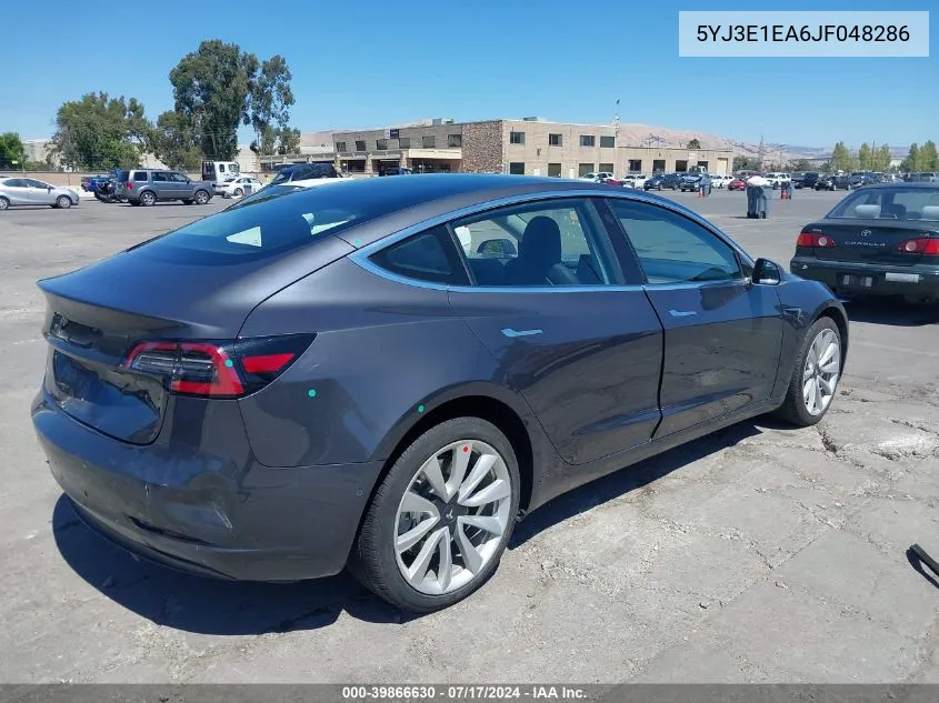 2018 Tesla Model 3 Long Range/Mid Range VIN: 5YJ3E1EA6JF048286 Lot: 39866630