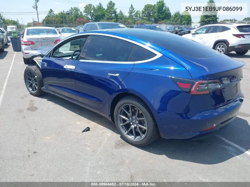 5YJ3E1EB9JF086099 2018 Tesla Model 3 Long Range/Performance