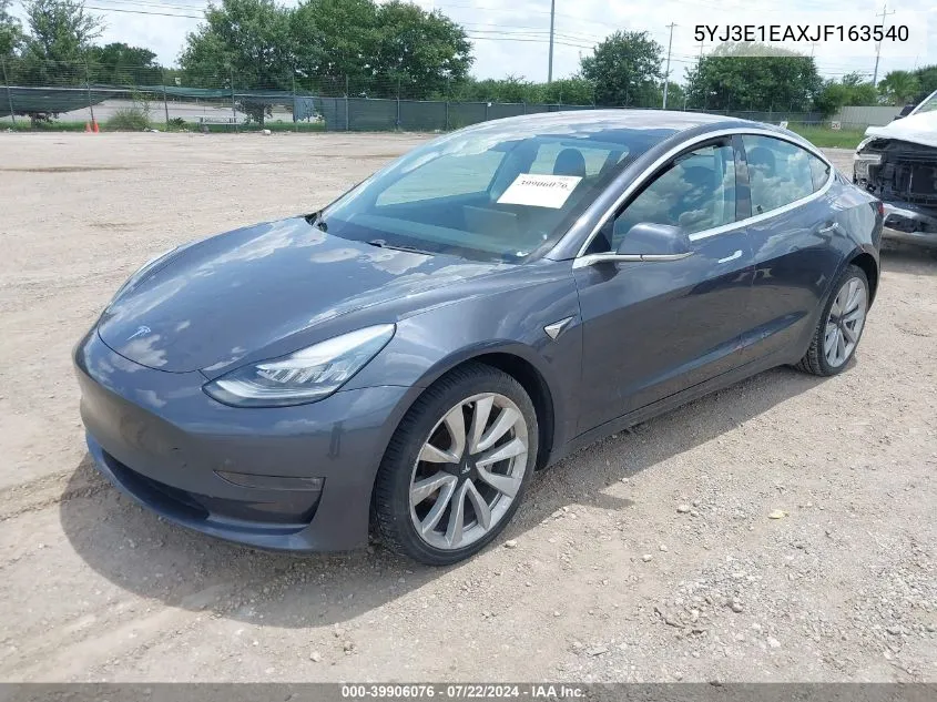 5YJ3E1EAXJF163540 2018 Tesla Model 3 Long Range/Mid Range