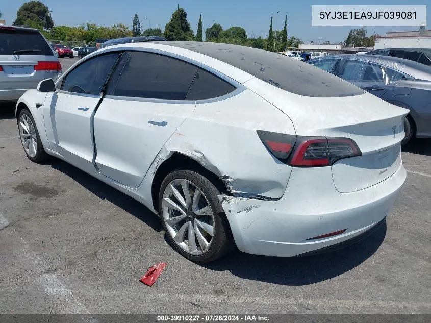 5YJ3E1EA9JF039081 2018 Tesla Model 3