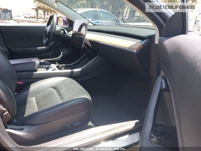 5YJ3E1EB8JF086630 2018 Tesla Model 3 Long Range/Performance