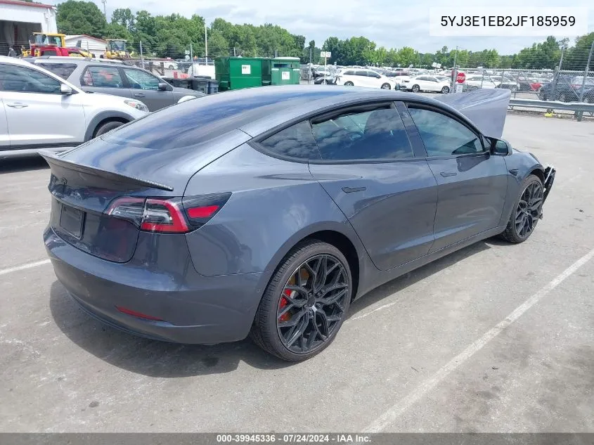 5YJ3E1EB2JF185959 2018 Tesla Model 3 Long Range/Performance