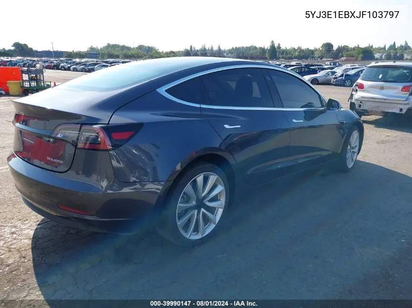 5YJ3E1EBXJF103797 2018 Tesla Model 3 Long Range/Performance