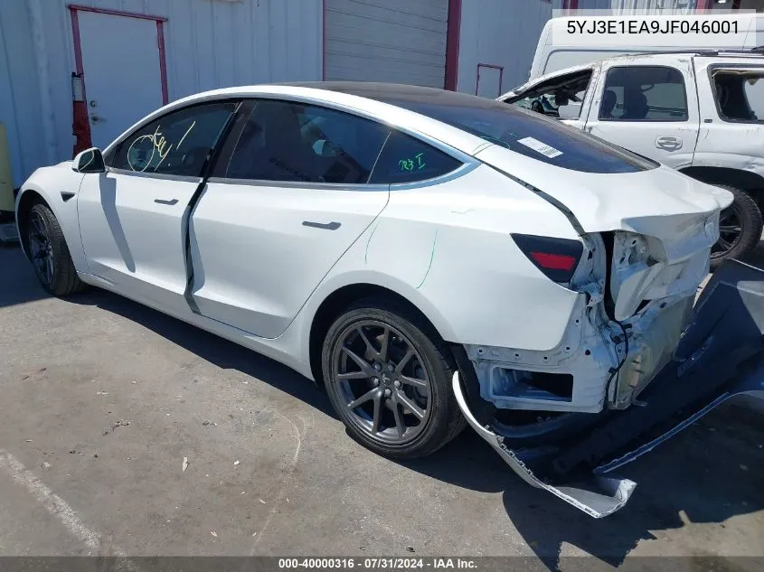 5YJ3E1EA9JF046001 2018 Tesla Model 3 Long Range/Mid Range