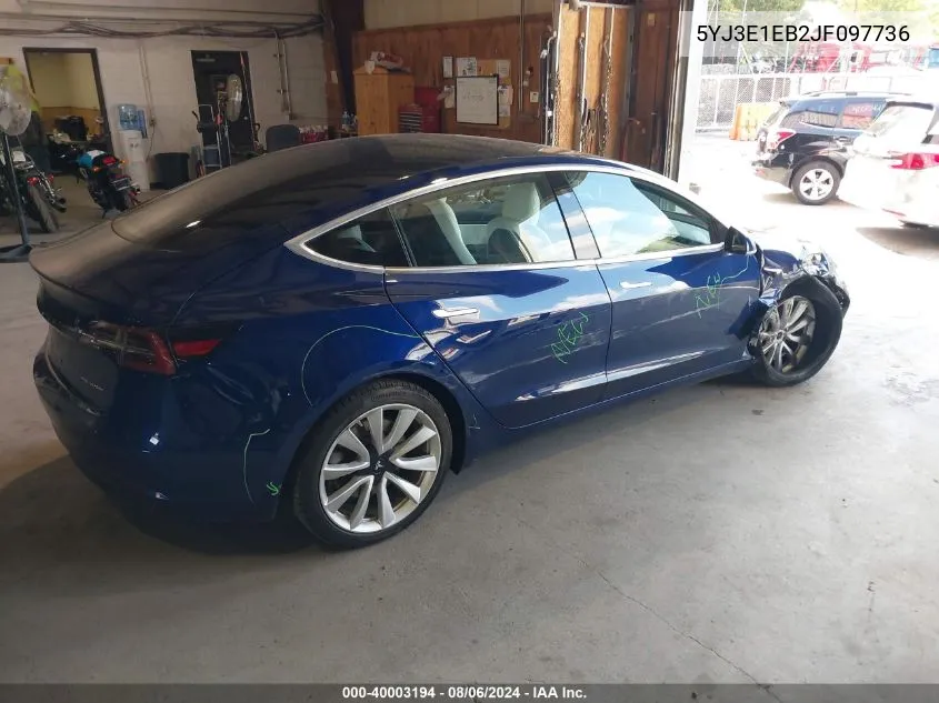 5YJ3E1EB2JF097736 2018 Tesla Model 3 Long Range/Performance