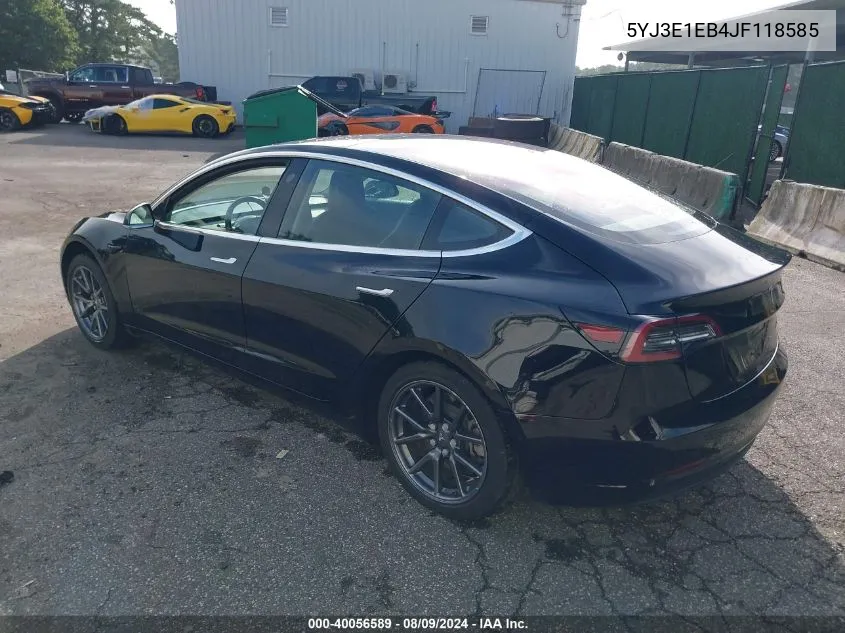 5YJ3E1EB4JF118585 2018 Tesla Model 3 Long Range/Performance