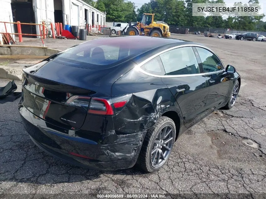 5YJ3E1EB4JF118585 2018 Tesla Model 3 Long Range/Performance